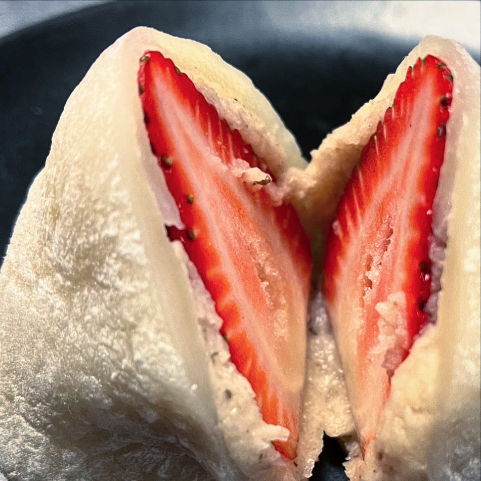 ichigo daifuku | obon shokudo | vegan japanese comfort food for